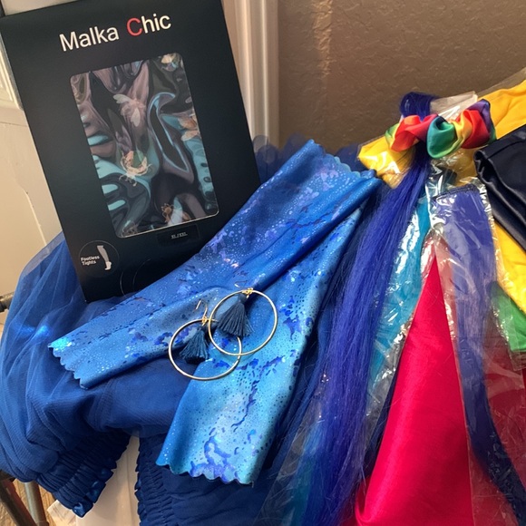 RAINBOW BALLERINA COSTUME -Adult XL/XXL. 2 tutus- black, rainbow. Extras! NWOT. - Picture 4 of 11